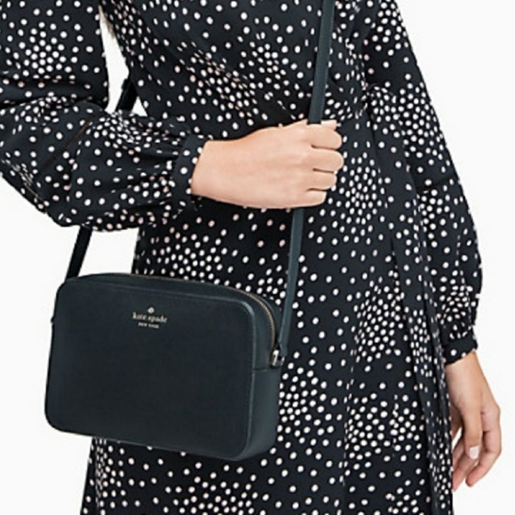 Kate Spade Solid Black Crossbody Harper Purse - Picture 2 of 8